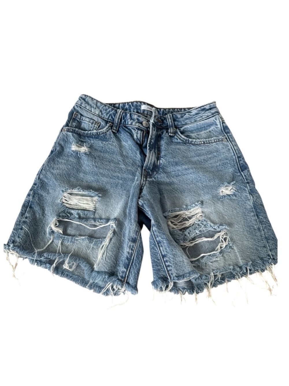 Forever 21 Light Blue Distressed Denim Shorts EUC